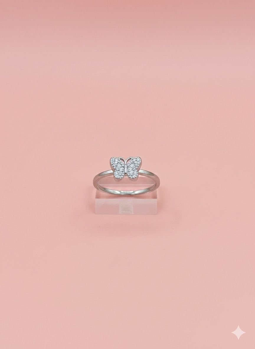 92.5 Silver Miniature Butterfly ring